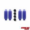 Extreme Max 3006.8544.4 BoatTector Inflatable Fender Value 4-Pack - 10" x 30", Cobalt Blue