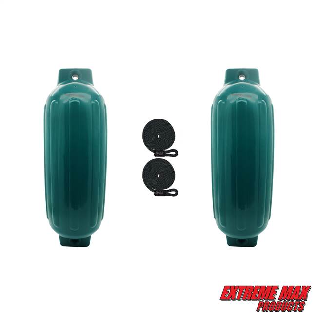 Extreme Max 3006.8552.2 BoatTector Inflatable Fender Value 2-Pack - 10" x 30", Teal