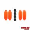 Extreme Max 3006.8555.4 BoatTector Inflatable Fender Value 4-Pack - 10" x 30", Neon Orange