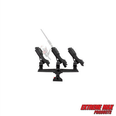 Extreme Max 3006.8621 Triple Rod Holder for Kayaks