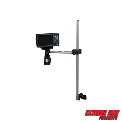Extreme Max 3006.8649 Portable Rod Holder Mount Adjustable Fish Finder Bracket with Transducer Mount
