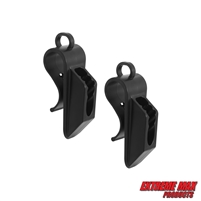 Extreme Max 3006.8724 Boat Fender Hanger Adjuster Clip - Rail-Mounted Fender Line Holder for 1" Rails, Pair