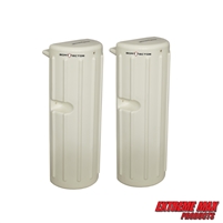 Extreme Max 3006.8747 Marine-Grade Vinyl Dock Bumper Fender - Straight, 16" x 6" x 4", White (Pair)