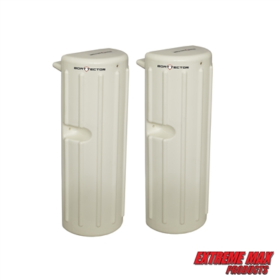Extreme Max 3006.8747 Marine-Grade Vinyl Dock Bumper Fender - Straight, 16" x 6" x 4", White (Pair)