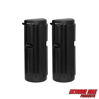 Extreme Max 3006.8749 Marine-Grade Vinyl Dock Bumper Fender - Straight, 16" x 6" x 4", Black (Pair)