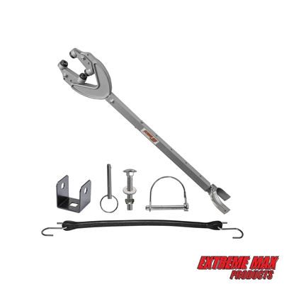 Extreme Max 3006.8858 Heavy-Duty Adjustable Shock Absorbing Transom Saver with Rail Mount, Roller Mount, and Stabilizer Strap - 27