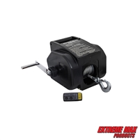 Extreme Max 3006.8915 Reversible Electric Boat Winch with Remote Controller - 12V DC, Premium Synthetic Line, 6,000 lbs. Rolling / 5,000 lbs. Marine / 2,000 lbs. Pulling Capacity - Power-In, Power-Out & Freewheel, Manual Backup