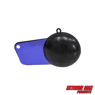 Extreme Max 3006.8967 Coated Pancake Downrigger Weight - 10 lbs. with Blue Flash
