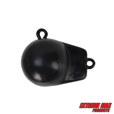 Extreme Max 3006.9099 Coated Ball-with-Fin Downrigger Weight - 2 lbs.