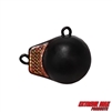 Extreme Max 3006.9237 Coated Ball-with-Fin Downrigger Weight - 3 lbs. with Red Flash