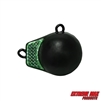 Extreme Max 3006.9261 Coated Ball-with-Fin Downrigger Weight - 3 lbs. with Green Flash