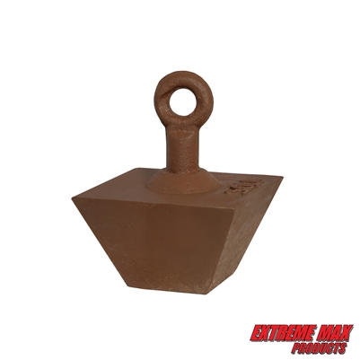 Extreme Max 3006.9274 Pyramid Anchor - One-Piece Mooring Anchor for Tidal Waters, Rocky or Sandy Bottoms, 50 lbs.