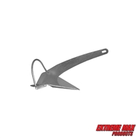 Extreme Max 3006.9277 Heavy-Duty Galvanized Self-Righting Shovel Anchor with Roll Bar - 9 lbs., Works Great in Mud, Sand, Clay, and Weeds