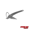 Extreme Max 3006.9279 Heavy-Duty Galvanized Self-Righting Shovel Anchor with Roll Bar - 13 lbs., Works Great in Mud, Sand, Clay, and Weeds