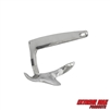 Extreme Max 3006.9301 Heavy-Duty 316 Stainless Steel Bruce-Style Claw Anchor with Mirror Polish - 5.5 lbs., Provides Excellent Hold in Mud, Sand, Rock, and Coral