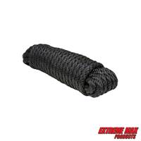 Extreme Max 3008.0001 Solid Braid MFP Utility Rope - 1/4" x 10', Black