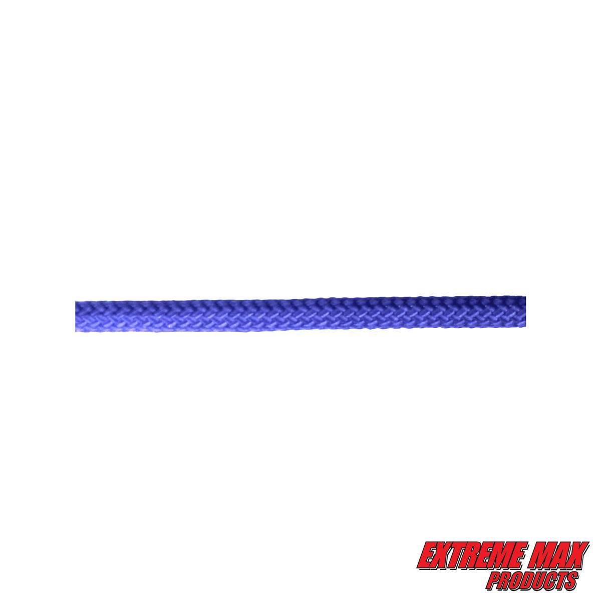 Extreme Max 3008.0273 Blue 3/8 x 25 16-Strand Diamond Braid Utility Rope 