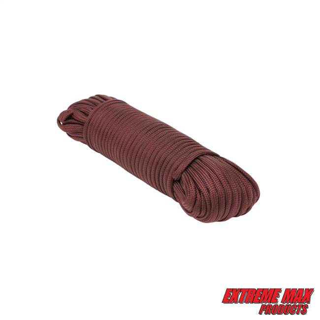 Extreme Max 3008.0565 Type III 550 Paracord - 5/32" x 100', Brown