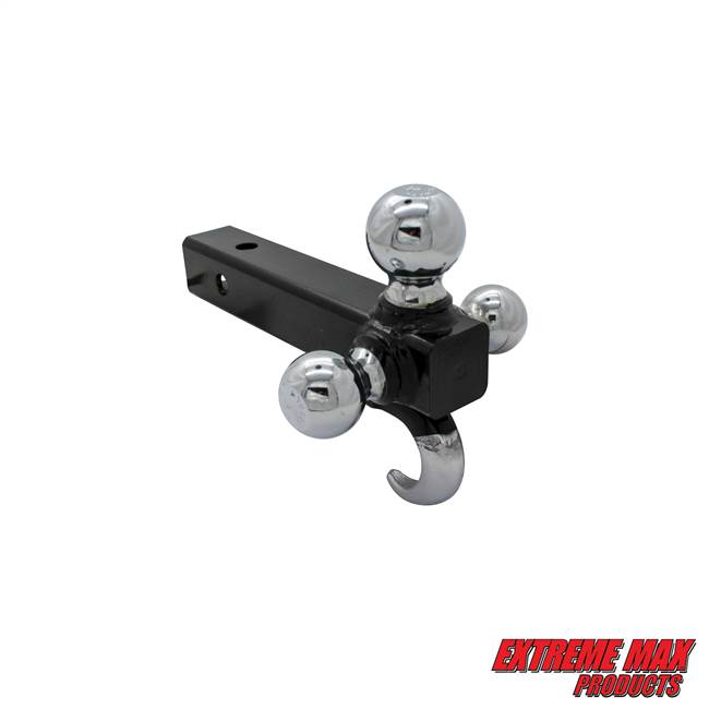 Extreme Max 5001.1367 Tri-Ball Trailer Hitch with Tow Hook