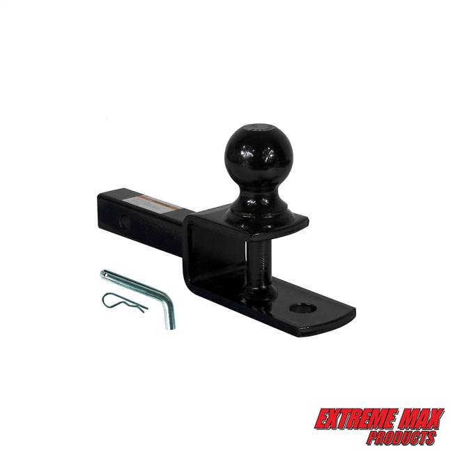 Extreme Max 5001.1379 3-in-1 ATV Ball Mount with 2" Ball - Solid Shank fits 1-1/4" Receivers