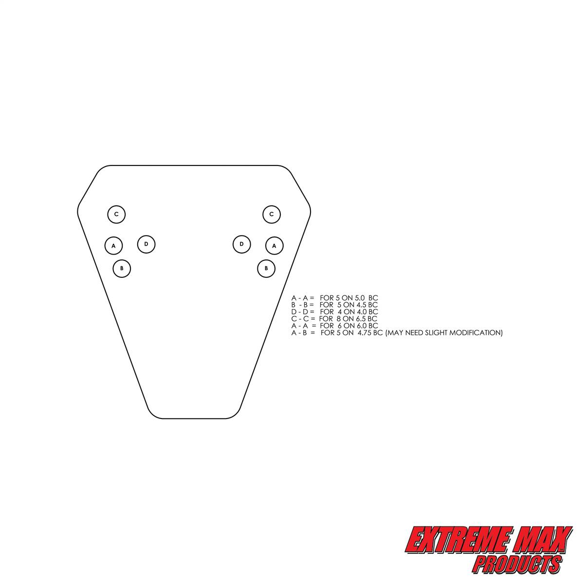 Extreme Max 5001 1385 Stake Pocket Spare Tire Carrier With D Ring