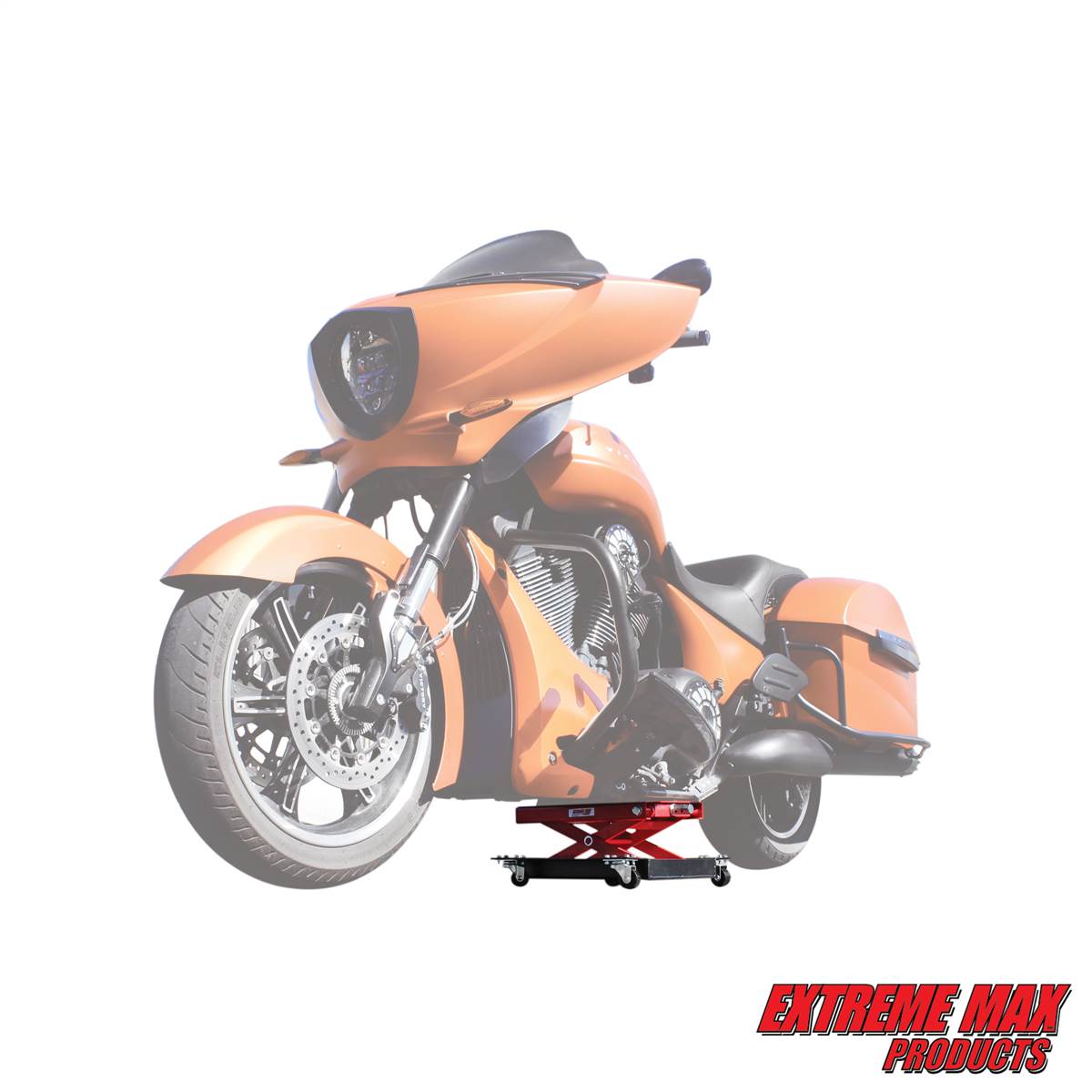 Extreme Max 5001.5059 1100 lb Wide Motorcycle Scissor Jack with Dolly