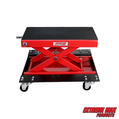 Extreme Max 5001.5059 1100 lb. Wide Motorcycle Scissor Jack with Dolly