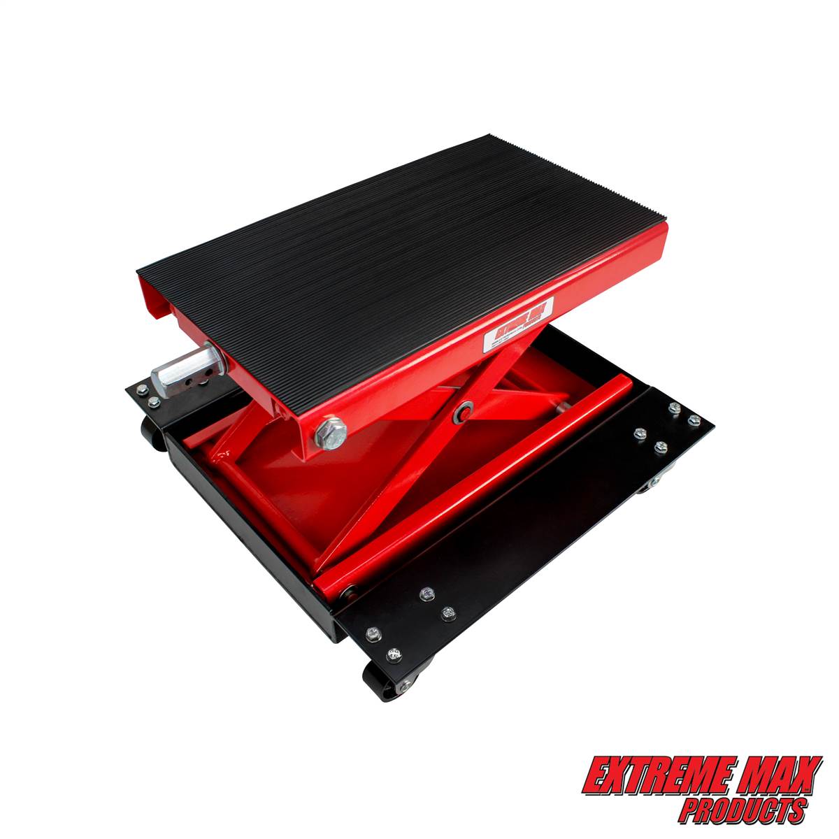Wide Motorcycle Scissor Jack with Dolly Extreme Max 1100 lb 
