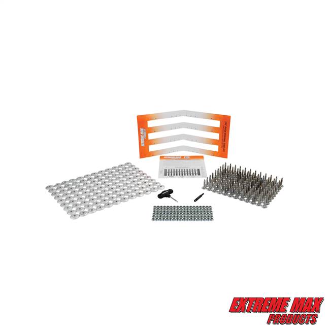Extreme Max 5001.5484 108-Stud Track Pack with Round Backers -  1.25" Stud Length
