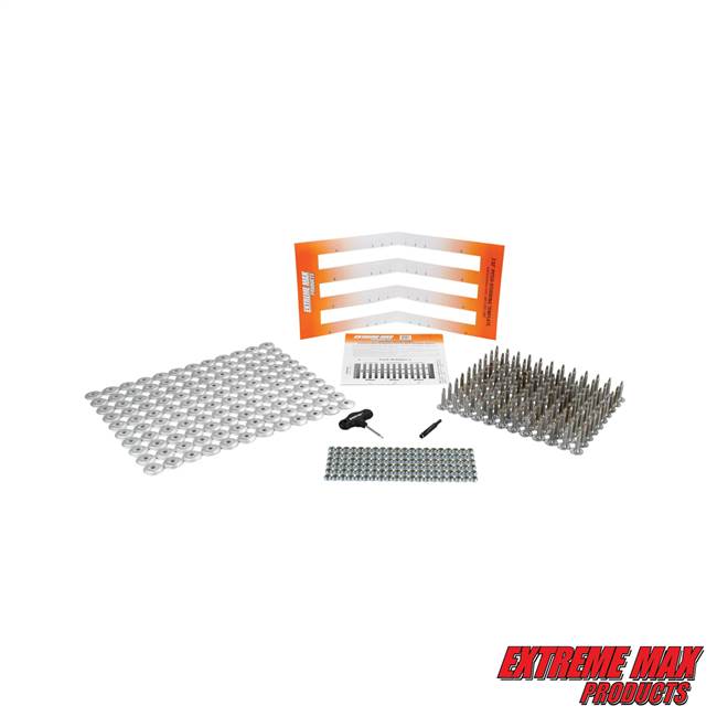 Extreme Max 5001.5502 120-Stud Track Pack with Round Backers -  1.40" Stud Length