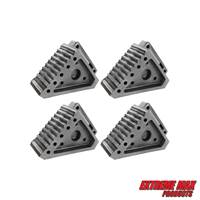 Extreme Max 5001.5772.4 Heavy-Duty Solid Rubber Wheel Chock with Handle - Value 4-Pack