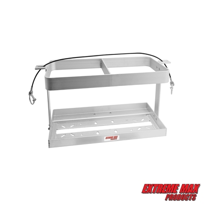 Extreme Max 5001.5858 Aluminum Trailer-Mount Race Fuel Jug Holder - Fits Two 5 Gallon Fuel Containers