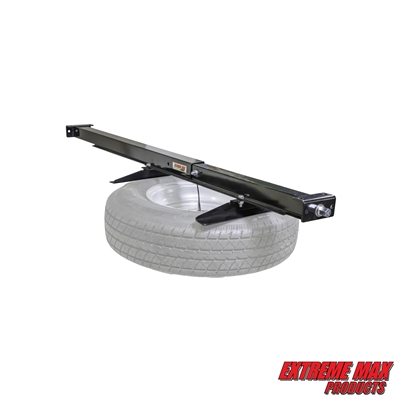 Extreme Max 5001.5967 Under-Frame Retractable Spare Tire Carrier for Tires Up to 16.5"