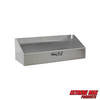Extreme Max 5001.6041 Wall-Mount Aluminum 4-Quart Liquid Storage Shelf for Race Trailer, Garage, Shop, Enclosed Trailer, Toy Hauler - Holds Four 1-Quart (32 oz.) Bottles, Silver