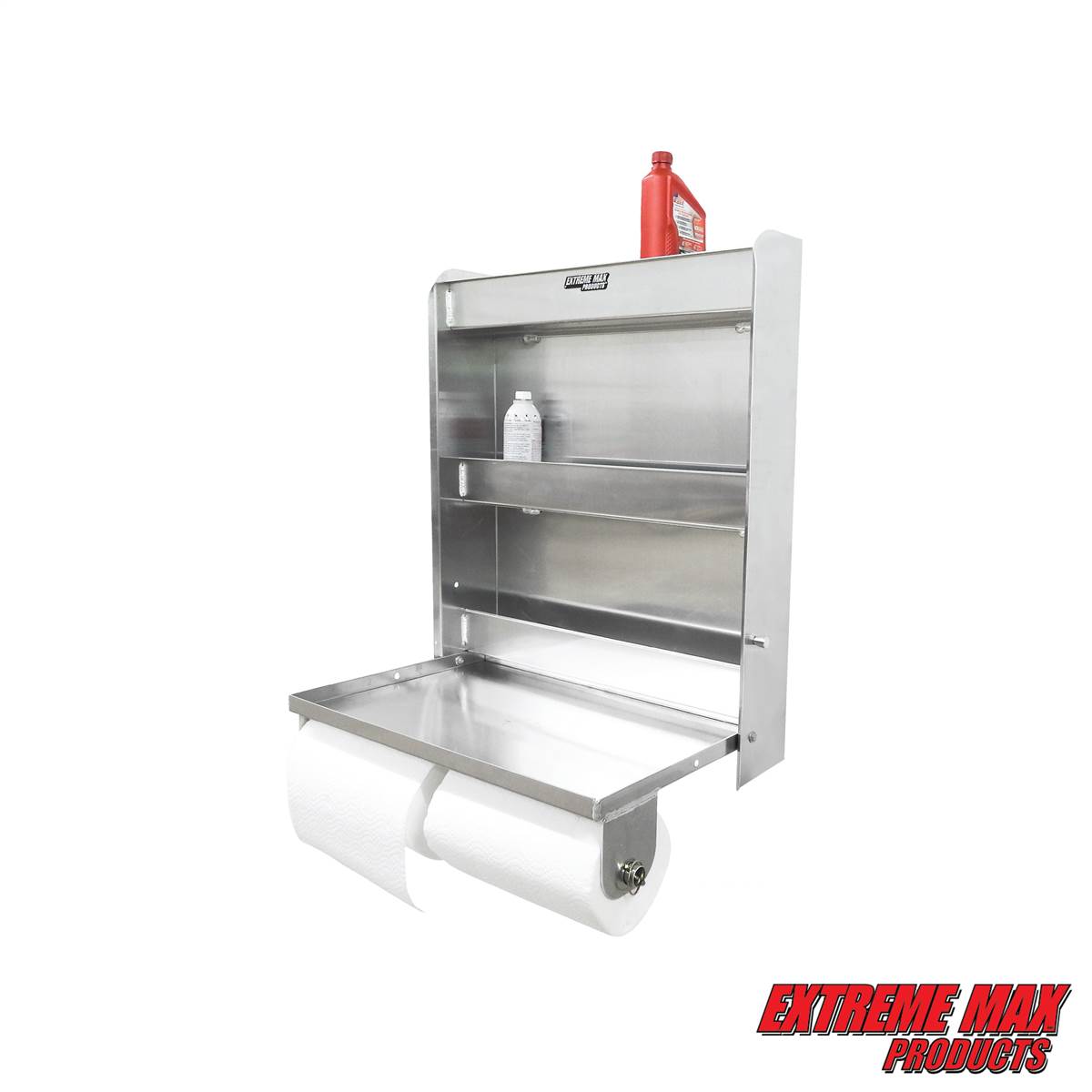 Extreme Max 5001.6094 Aluminum Wall-Mount Paper Towel Holder for Enclosed  Trailer, Shop, Garage, Storage - Silver