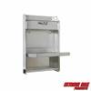 Extreme Max 5001.6053 Junior Aluminum Work Station Storage Cabinet Flip-Out Work Tray with Paper Towel Rack Organizer for Enclosed Race Trailer Shop Garage Storage - Silver