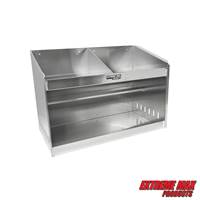Extreme Max 5001.6056 Deluxe Dual Aluminum Helmet Bay Shelf Holder Storage Cabinet Organizer for Enclosed Race Trailer, Shop, Garage, Storage - Silver