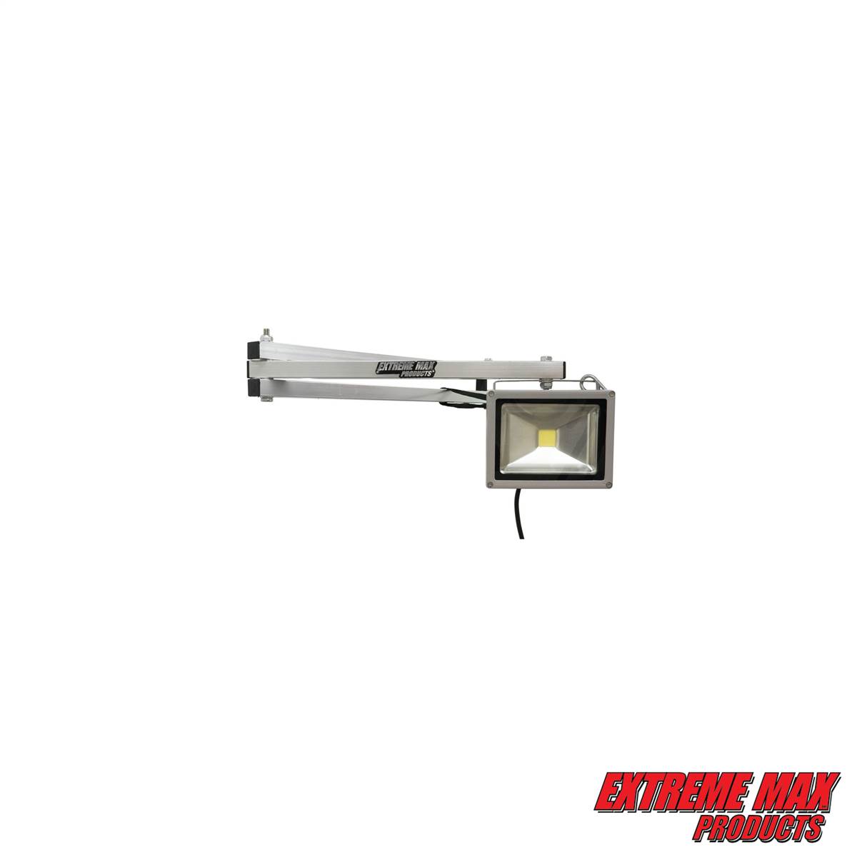 Extreme Max 5001.6065 Adjustable Aluminum Swing Arm LED Industrial Work Light for Warehouse Race Trailer Shop Garage Workbench