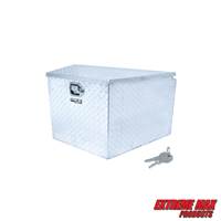 Extreme Max 5001.6097 Aluminum Diamond-Plate Trailer Tongue Locking Storage Box with Key-Lock for Utility and Sport Trailers