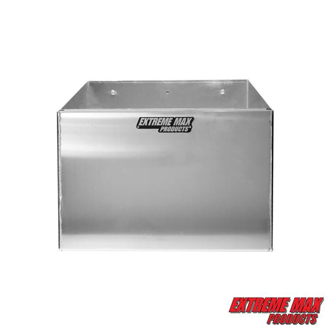 Extreme Max 5001.6217 Wall-Mount Aluminum Trash Can Holder for Race Trailer, Garage, Shop, Enclosed Trailer, Toy Hauler