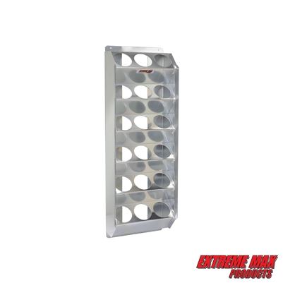 Extreme Max 5001.6228 Wall-Mount Vertical Angled Aluminum Aerosol Storage Rack - 18-Can Capacity