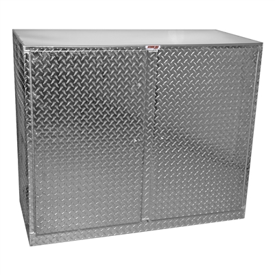 Extreme Max 5001.6415 Diamond Plated Aluminum Base Cabinet for Garage, Shop, Enclosed Trailer - 48", Silver