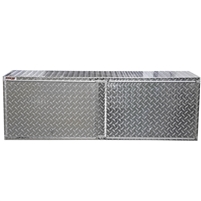 Extreme Max 5001.6421 Diamond Plated Aluminum Overhead Cabinet for Garage, Shop, Enclosed Trailer - 48", Silver