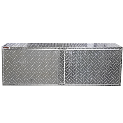 Extreme Max 5001.6421 Diamond Plated Aluminum Overhead Cabinet for Garage, Shop, Enclosed Trailer - 48", Silver