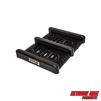 Extreme Max 5001.6827 Heavy-Duty Outdoor Boot Scraper Shoe Scrubber Cleaner with Durable Brushes and Non-Slip Base