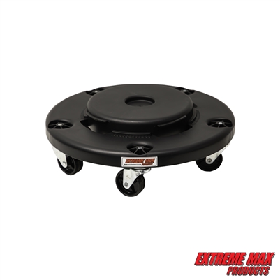 Extreme Max 5001.6829 Trash Can Dolly with Five 3" Rugged Casters for Smooth Transport of Heavy Loads - 500 lb. Capacity, Fits 22-55 Gallon Trash Cans