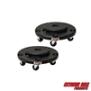 Extreme Max 5001.6832 Trash Can Dolly with Five 3" Rugged Casters for Smooth Transport of Heavy Loads - 500 lb. Capacity, Fits 22-55 Gallon Trash Cans - Set of 2