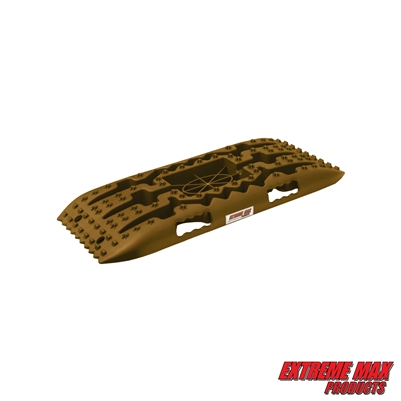 Extreme Max 5001.6854 Traction Recovery Boards with Built-In Jack Base for Off-Road Overlanding, Sand, Snow & Mud Escape - 27" x 11" x 2.25", Carrying Case Included, Red