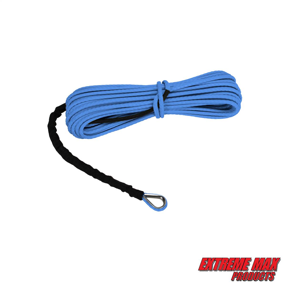 Extreme Max 5600.3078 The Devil's Hair Synthetic ATV / UTV Winch Rope -  Blue