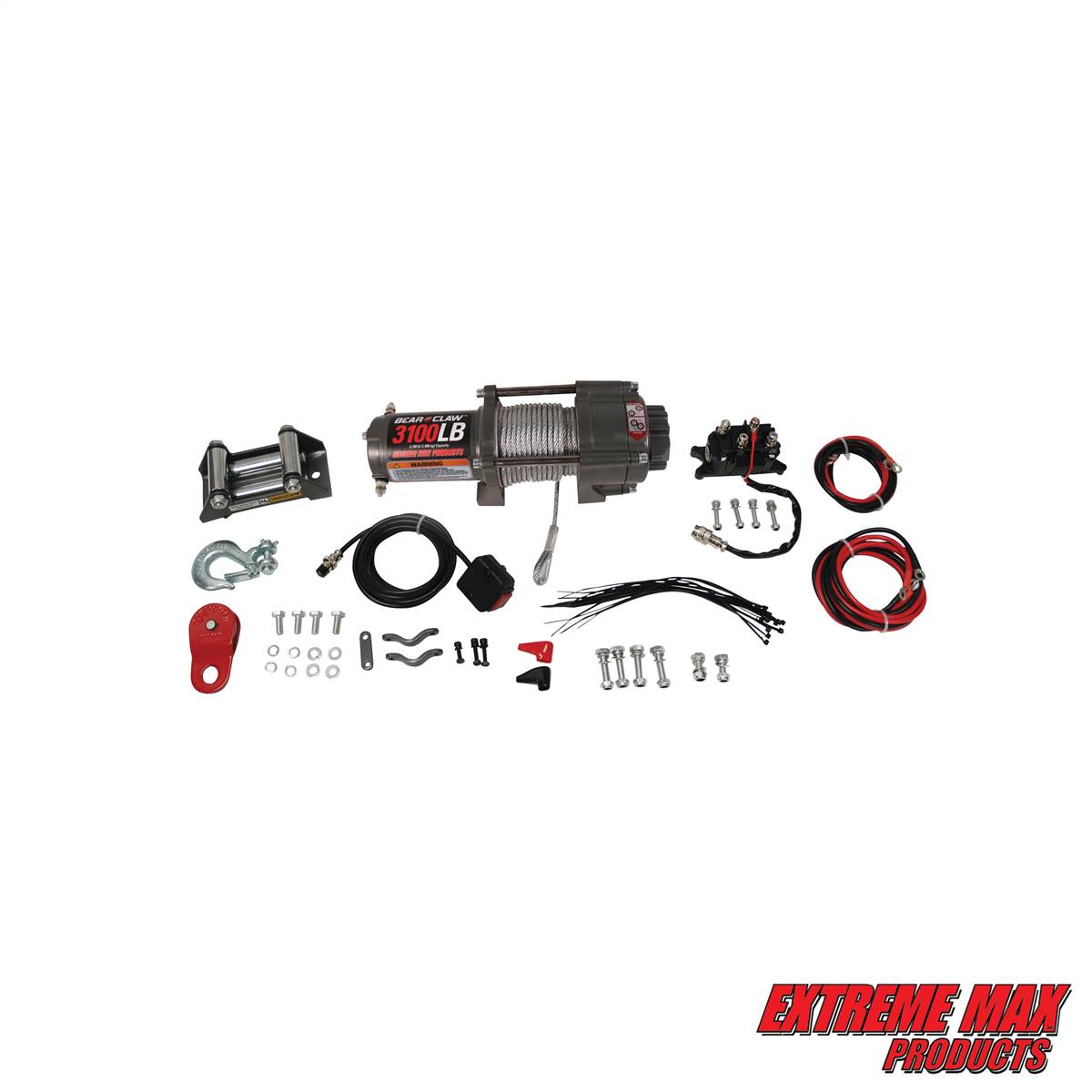 3100 lb Extreme Max 5600.3072 Bear Claw ATV/UTV Deluxe Winch Package 